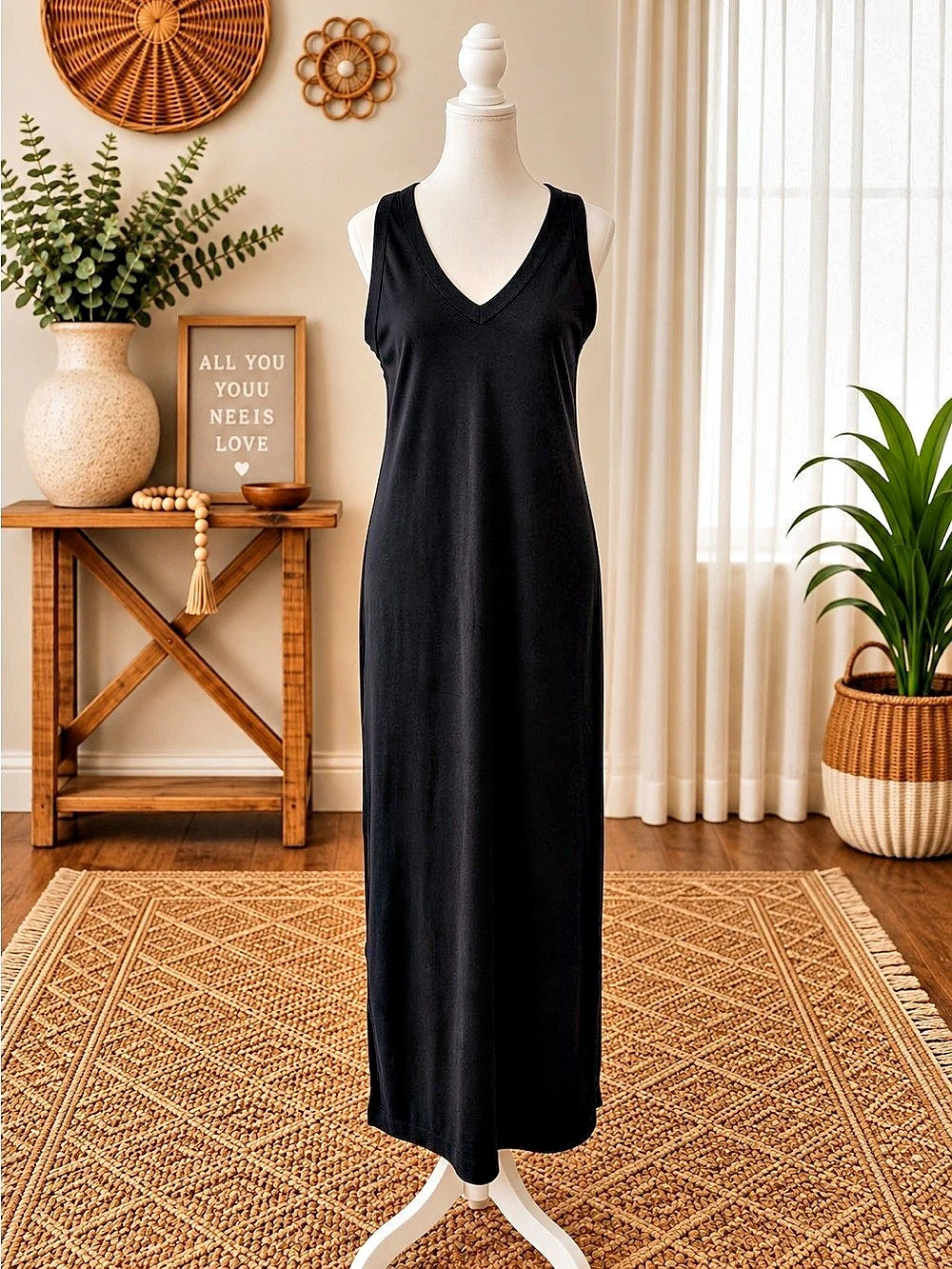 Black Maxi Tank Dress Like New